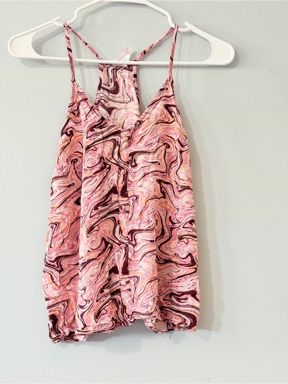 No Boundaries Pink Swirl Print Cami Tank Top